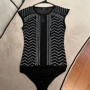 Sheer Swarovski crystal body suit
